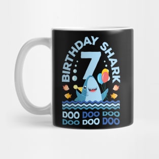 Birthday Shark Doo Doo 7th Birthday Gift Mug